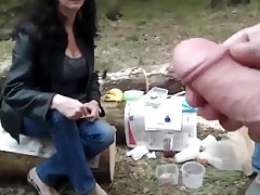 Blonde housewife fucked in throat and ass
